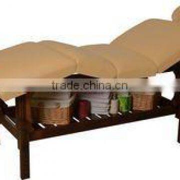 wooden massage bed