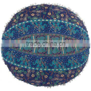 Indian Large Mandala Floor Cushion Cover Decorative Throw Pillows Pom Pom Outdoor Cushions Roundie Boho Pillow Shams photo-3