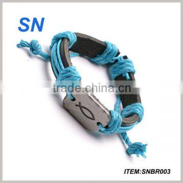 2013 hot sell genuine leather konov jewelry men's bracelet