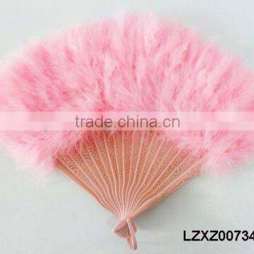 PINK dance marabou feather fans LZXZ00734