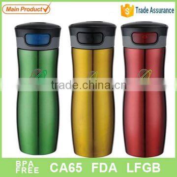 2016 new design Double wall colorful 450ml stainless steel vacuum flask