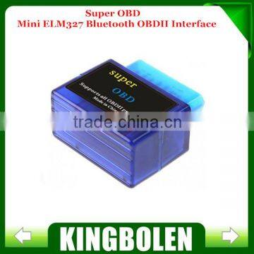 2014 Brand New OBD2 OBD-II Super Mini ELM 327 V1.5 Bluetooth Car Auto Diagnostic Scanner ELM327 Super OBD Scanner