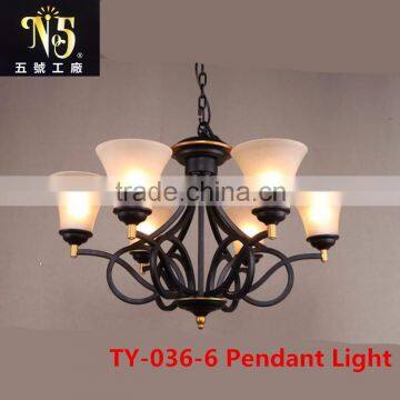 2016 New Design American Style Led Iron Pendant Light For Indoor Decoration With Factory With Flower Patern photo-5
