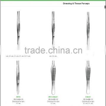 Standard Professional Dressing Forcep/ Stainless steel surgical instruments