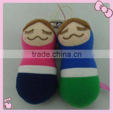 custom plush dolls with mini girl keychains