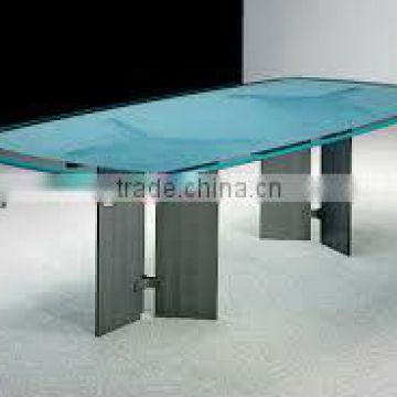 tinted acid etched glass table top