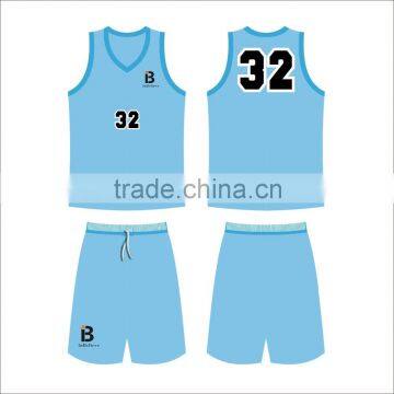 Custom hot sale good quality blue pro team basketball uniforms