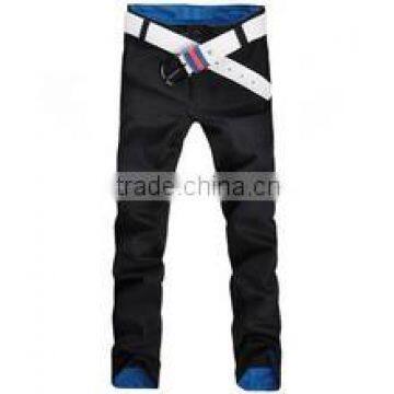 2014 new design wholesale mens cotton black white striped pants