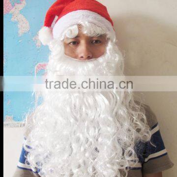 Plush Christmas Santa Hat with Beard