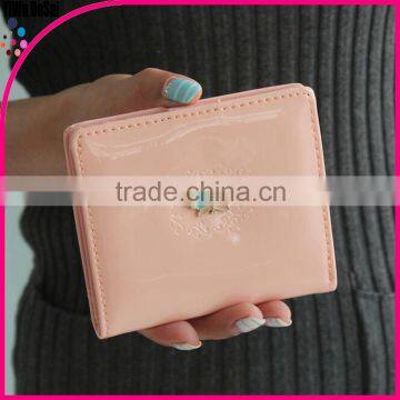 Fashion Candy color short wallet leather