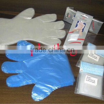 2014 new design HDPE plastic gloves