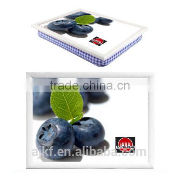 Kaifeng Hot sell bean bag wooden lap top tray ,bed tray with Cushion