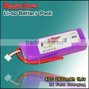 2600mAh 11.1V 40C RC LIPO Battery Packs
