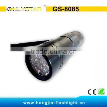 GS-8085 Best Seller in US Aluminum Pet Detector 12 uv Flashlight
