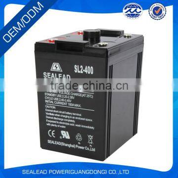 Rechargeable battery for solar with sealed lead acid battery 2v 400ah