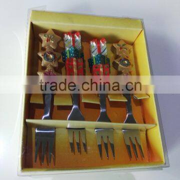 Christmas polyresin fork set