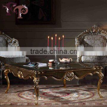 french louis classic furniture gold leaf gilding coffee table