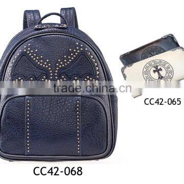 Leisure korean leather backpack fpr gir; School girl backpack leather CC42-068