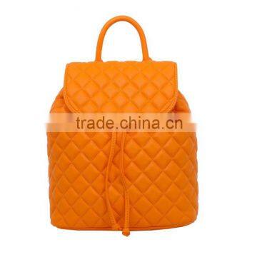 BK4002 Oem logo orange China guangzhou PU leather bag backpack lady laptop backpack