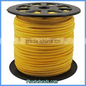 Wholesale High Quality 2.7mm Golden Faux Fat Suede Leather Cords SC-1061