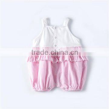 Gunagzhou Baby Clothes Dress Design Strap Cotton Baby Girl Romper In Bulk