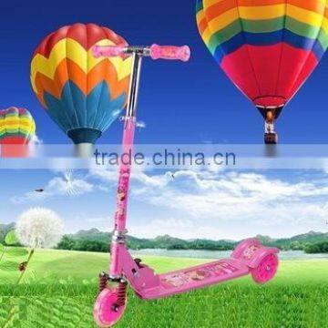 Children and Adult 3 flashing wheels iron kick scooter for gift