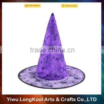 Wholesale handmade party hat halloween cheap cosplay witch hat for women