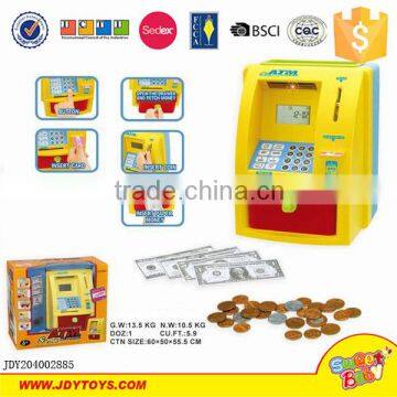 Lockable ATM bank money saving boxes toy