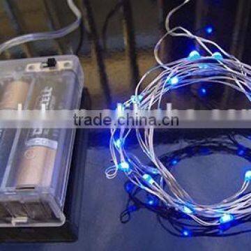 AA Battery Operated Cooper wire LED Fairy Light-Blue