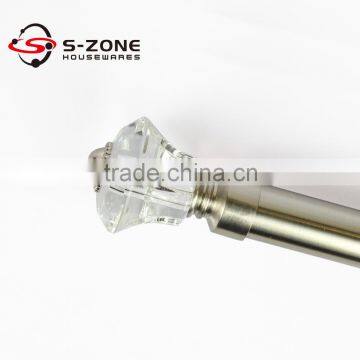 Trade Assurance Metal Curtain Rod Pole Colored Glass Finials photo-4