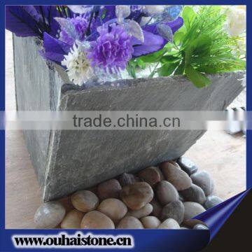 Beautiful accessories useful slate stone black yard flower pot