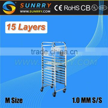 New Design Stainless Steel Food Trolley Carts For Sale And Hand Pull Trolley With Adjustable Wheels