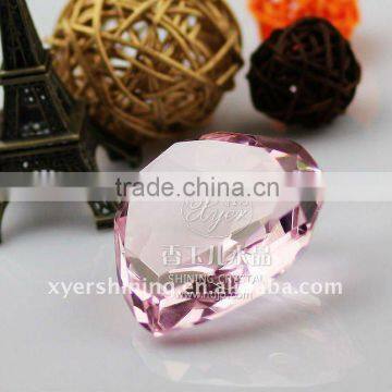 Pink Color Crystal Heart diamond