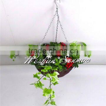 2016 Manufacturer Types of Artificial Flowers Basket Simulation Flowers Ball for Wall Decor photo-3
