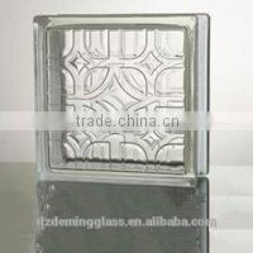 well shape glass brick patterned glass block with CE,ISO for palaza,office building and shopping mall