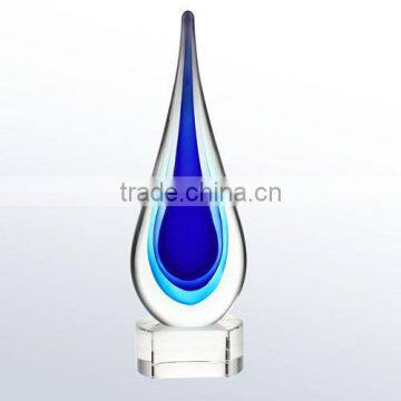 Fashionable drop design glass art best gifts