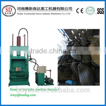 Easy operating used tire baler