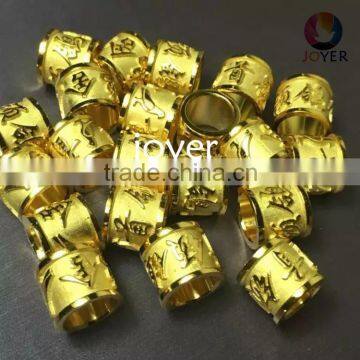 2016 wholesale Golden Pigeon bird Ring ,metal pigeon ring making