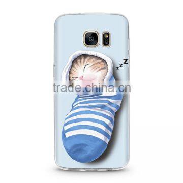 2016 Fashion Cat Protective 3d Custom Printed Printing Flip Mobile Phone Case Cover for Samsung S7 Edge Lite s7 Galaxy j5 j2