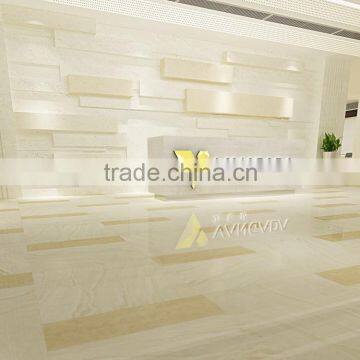 High abrasive resistance big hole white travertine tile polished wall tile