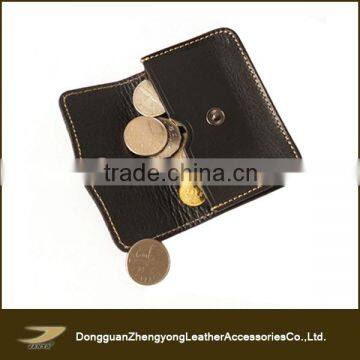 Handmade folding genuine leather wallet coin in coin purses