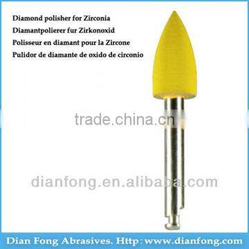 Sr103EF RA Shank Bullet Shaped Silicone Rubber Impregnated With DIAMOND Heatless Dental Diamond Polisher For Smoothing