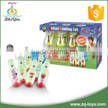 Wholesale plastic sport toy bowling set with light