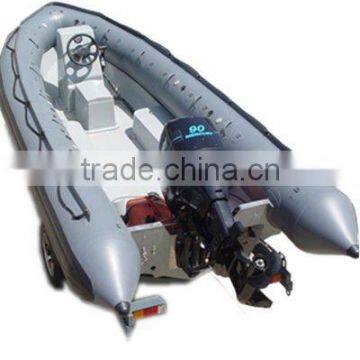 frp rigid hull inflatable boat with high speed