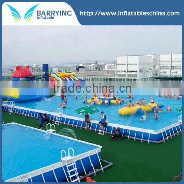 Cheap metal frame swimming pool supplies , swimming pool tanks piscine swimming pool