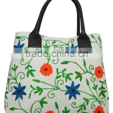 RTHHBC-8 Uzbek Suzani Tote Bags Handmade Embroidery Bags Ladies Shoulder Bags Jaipur Manufacturer