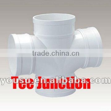 four way pipe fitting for drainage tube