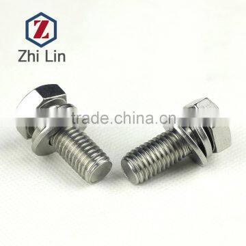 Stainless Steel Hexagon Bolts Flat Washers and Spring Screws Assemblies M16