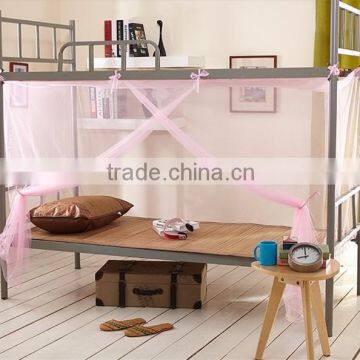 Rectangular shape single bed folded mosquito net home textile design