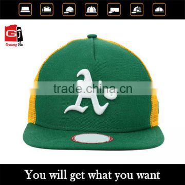 2015 high quality 6 panels design your own logo mesh trucker cap